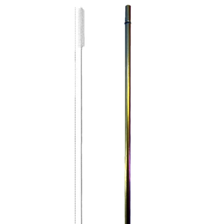 12 inch Stianless Steel Rainbow Color Straw and Cleaning Brush Set for 40oz Tumblers 50Pack China by Air✈️