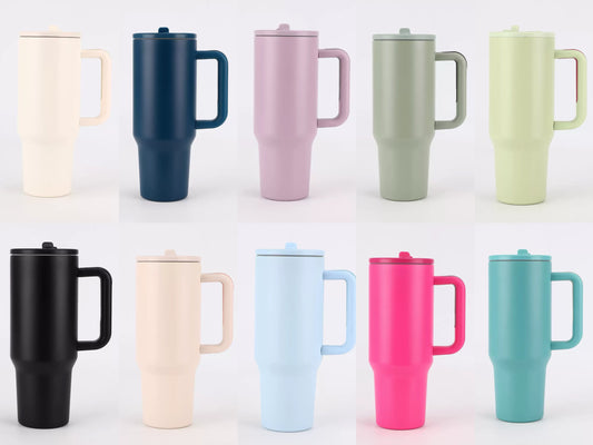 40oz Double Wall Stainless Steel Tumblers with Leak Proof Lids for Laser Engraving 20Pack China Warehouse