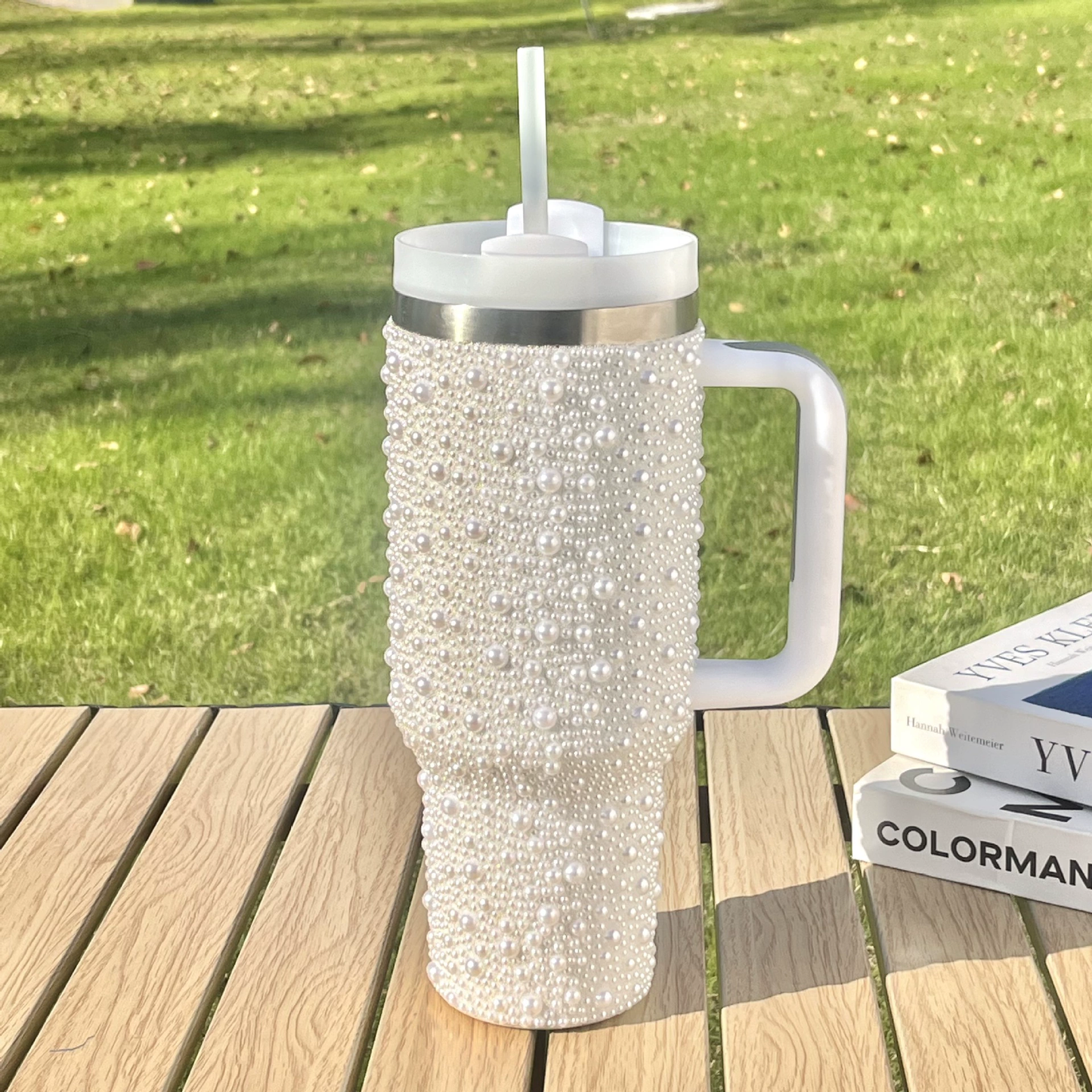 H2.0 40oz Bling Peral Tumblers Luxury Outdoor Travel Mugs for Women 20Pack China Warehouse