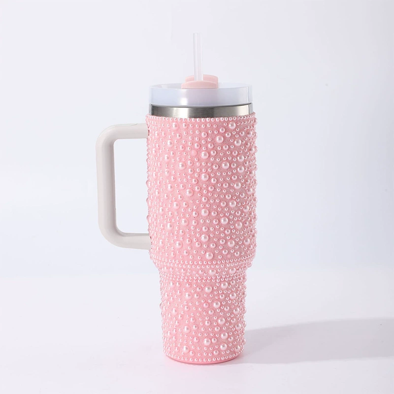 H2.0 40oz Bling Peral Tumblers Luxury Outdoor Travel Mugs for Women 20Pack China Warehouse