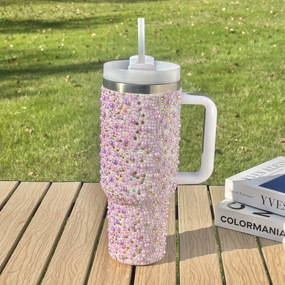H2.0 40oz Bling Peral Tumblers Luxury Outdoor Travel Mugs for Women 20Pack China Warehouse