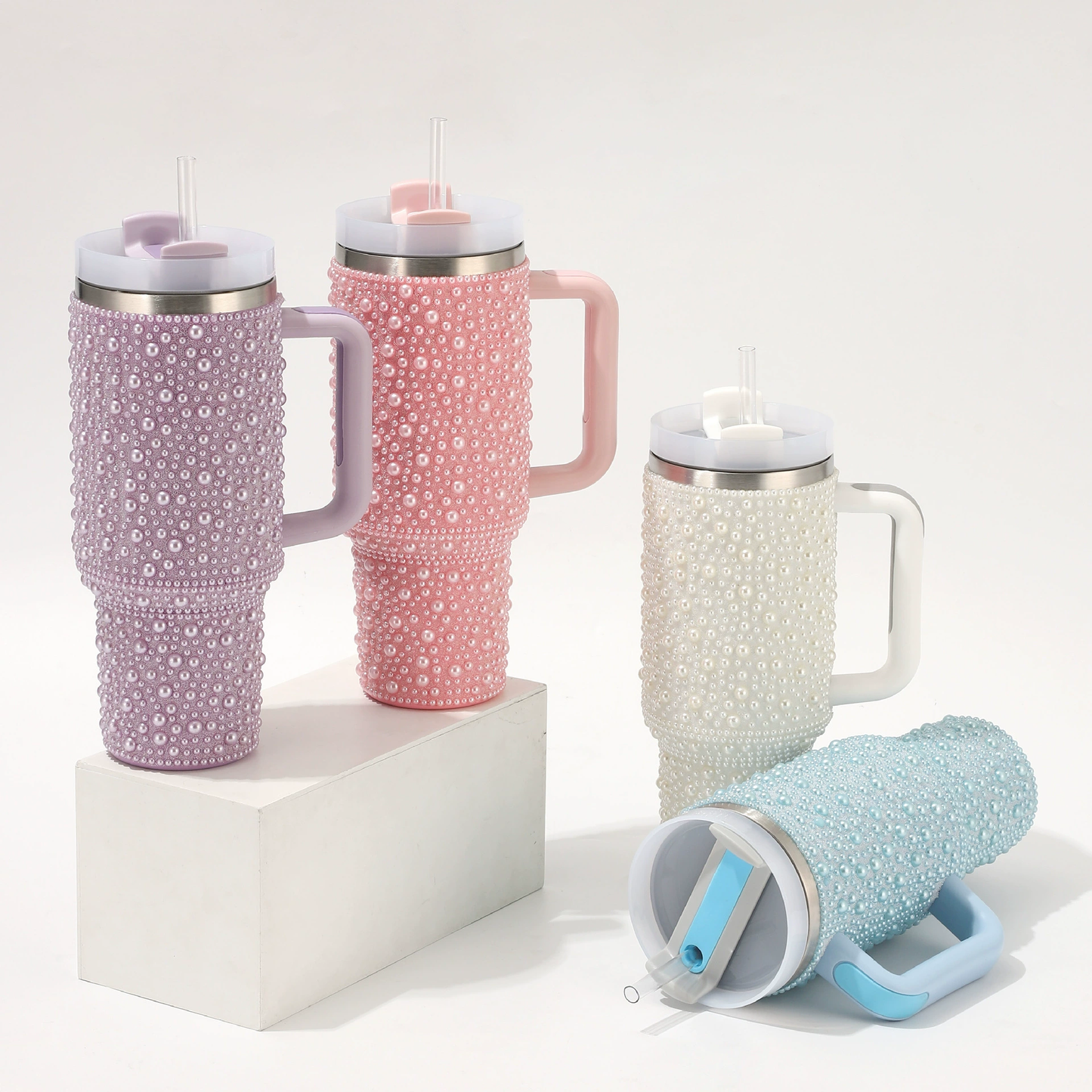 H2.0 40oz Bling Peral Tumblers Luxury Outdoor Travel Mugs for Women 20Pack China Warehouse