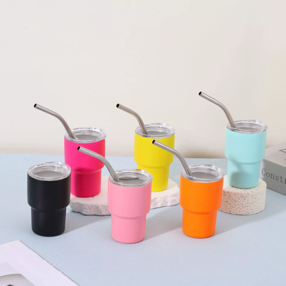 48Pack Party Mini 3oz Powder Coated Stianelss Steel Shot Tumblers for Laser Engraving USA Warehouse Ship