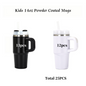 14oz Kids Powder Coated Quencher Tumblers with Mini Handle for Laser Engraving 25Pack China