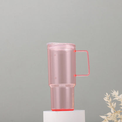 5oz Cute Mini Plastic Cups With Handle Acrylic Mugs for UV DTF Wraps 50Pack China Warehouse