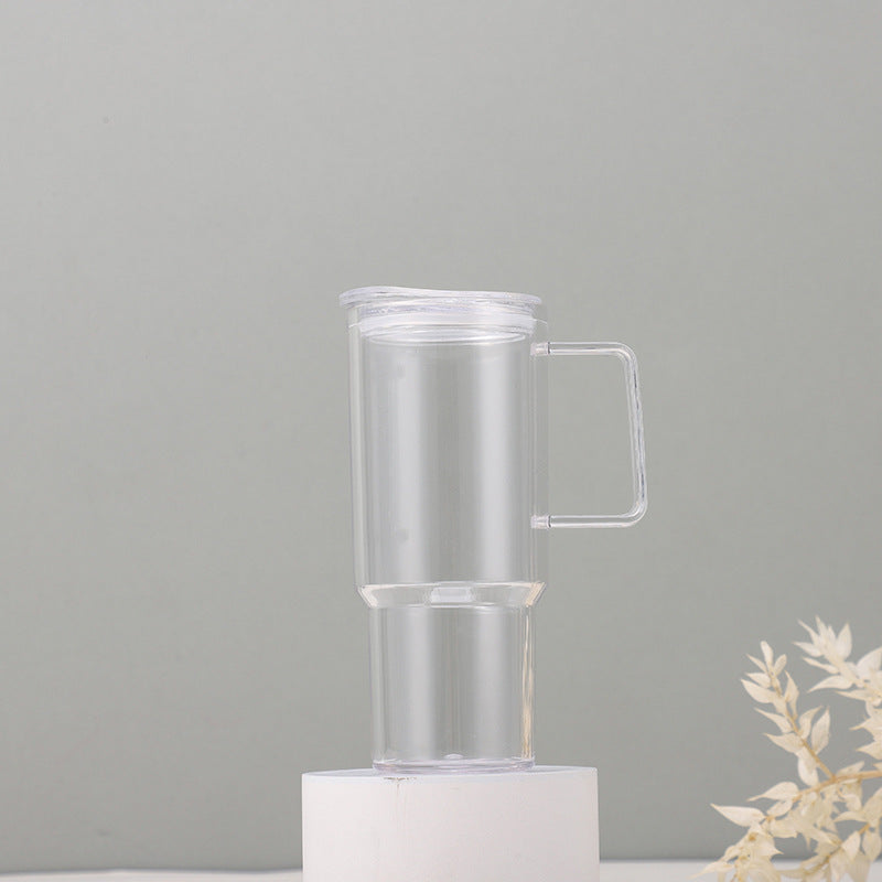 5oz Cute Mini Plastic Cups With Handle Acrylic Mugs for UV DTF Wraps 50Pack China Warehouse