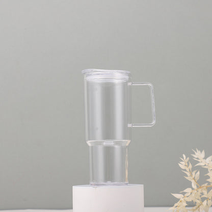 5oz Cute Mini Plastic Cups With Handle Acrylic Mugs for UV DTF Wraps 50Pack China Warehouse