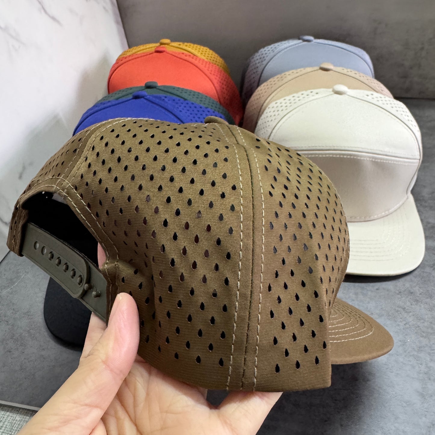Adults Performance Waterproof Hats Men Women 7 Panel Water Repellent Hat 100 Pack China Warehouse
