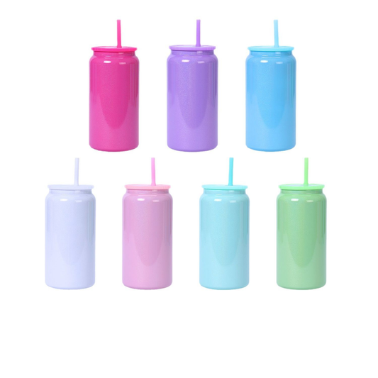 16oz Shimmer Color Blank Sublimation Stainless Steel Double Wall Can 25Pack China Warehouse