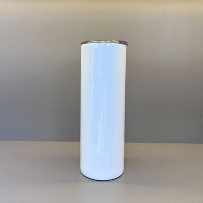 20oz Flat Edge Blank Sublimation Skinny Stainless Steel Double Wall Tumblers 50 Pack USA Warehouse