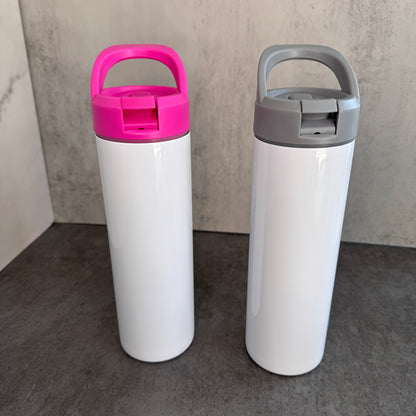 20oz Blank Sublimation Straight Tumblers with Flip Straw Lids 10 Colors Mix 25 Pack China Warehouse