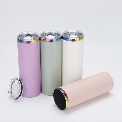 20oz Rainbow Plated Skinny Tumblers for Laser Engraved 8 Colors Mix 25 Pack China Warehouse
