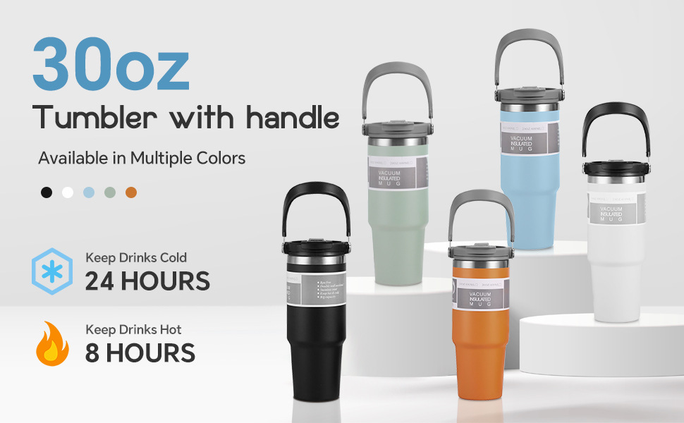 30oz Powder Coated Flip Straw Water Bottles for Laser Engraved with Three Style Lids 25 Pack China Warehouse