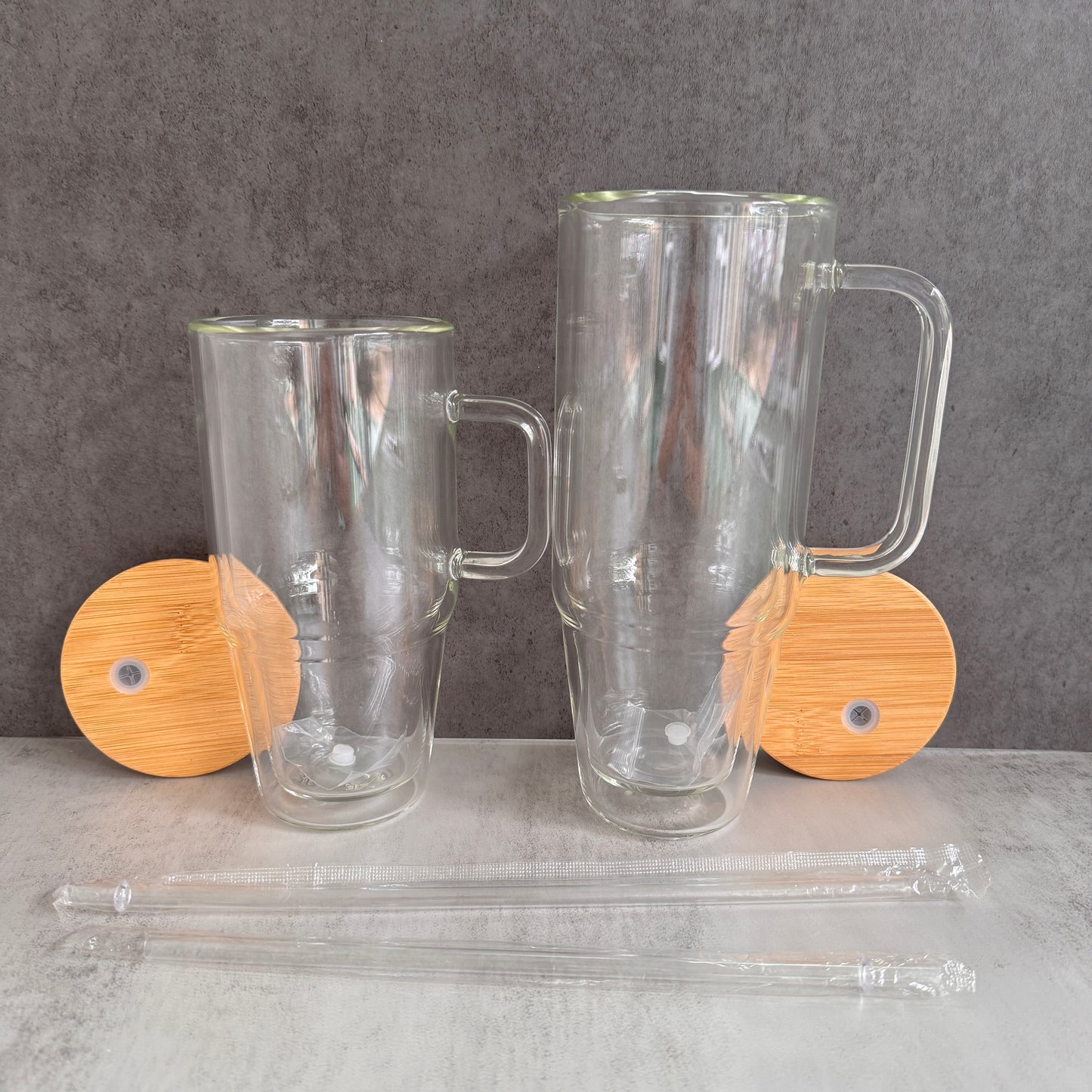 32oz 40oz Snow Globe Glass Can with Handle for Sublimation Pre Drilled Hole and with Plug 12Pack China Warehouse