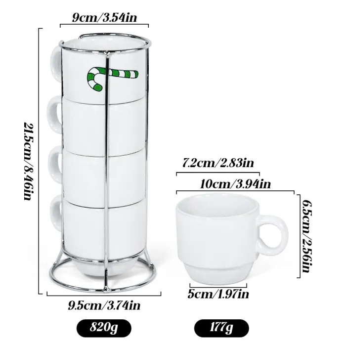6oz Sublimation White Color Ceramic Coffee Mugs 12 Sets 48 Pack USA Warehouse