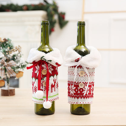 Christmas Style Wine Bottle Cover Cute Knitted Sweater Wine Bottle Cover 20Pack 100Pack China Warehouse