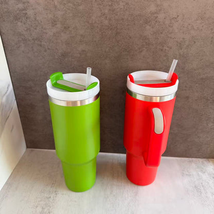 🎄♥️💚Christmas H2.0 40oz Red&Green Color Sliver Plated Powder Coated Tumblers for Laser Engrvaed 20 Pack China Warehouse