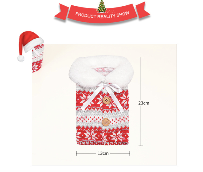 Christmas Style Wine Bottle Cover Cute Knitted Sweater Wine Bottle Cover 20Pack 100Pack China Warehouse