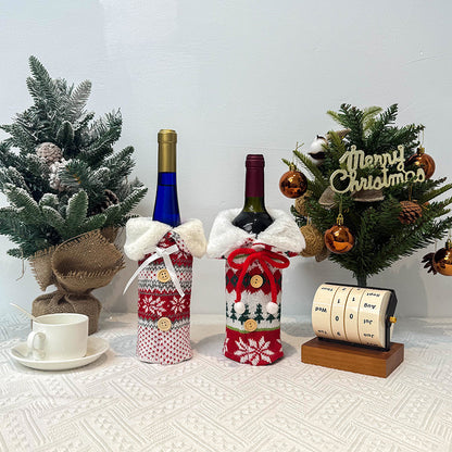 Christmas Style Wine Bottle Cover Cute Knitted Sweater Wine Bottle Cover 20Pack 100Pack China Warehouse