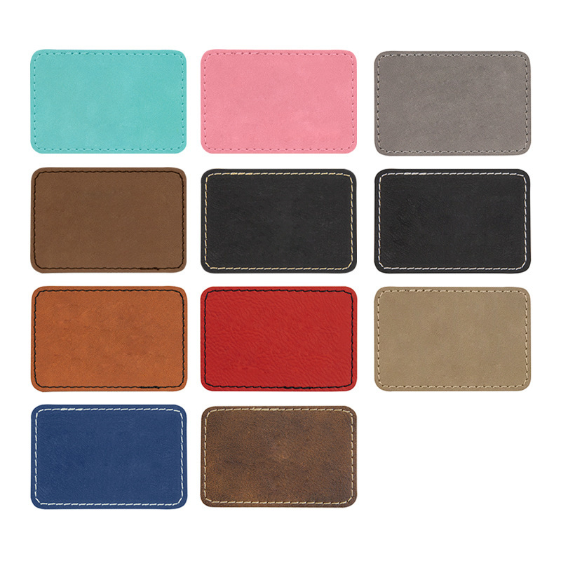 Laser Engraved Leather Patch Hat Custom Logo Leather Patches 200 Pack China Warehouse  by air ship