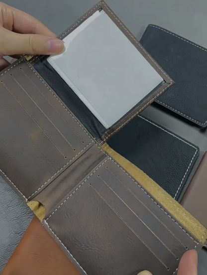 Custom Laserable Leatherette Men Women Wallets Suitable for Laser Engraving 50 Pack China Warehouse
