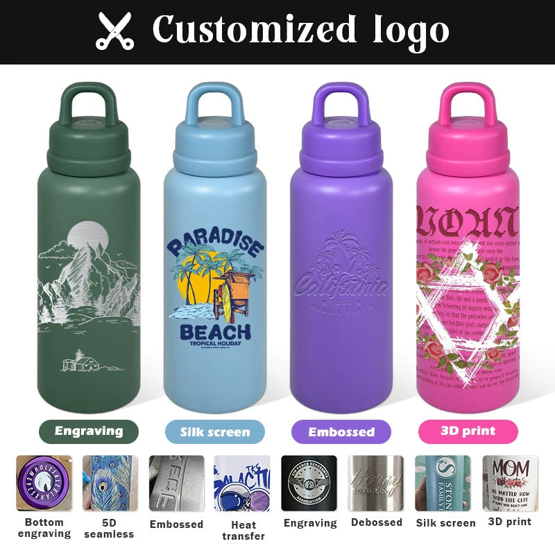 25Pack Outdoor 26oz Press To Open The Lids Powder Coated Stainless Steel Water Bottles for Laser Engraved