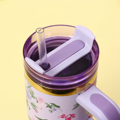 14oz 40oz Love Shack Fancy Collab 🌸 🎀 Mirror Gold Underneath Blank Quencher Tumblers with Flower Designs 20Pack