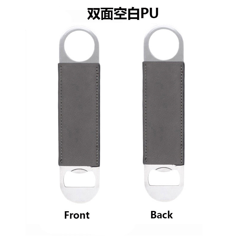 Leatherette Bottle Opener Blank Engravable Bottle Opener Metal Leather Monogram Bottle Opener Groomsmen Gifts 50pack
