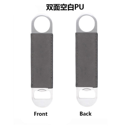 Leatherette Bottle Opener Blank Engravable Bottle Opener Metal Leather Monogram Bottle Opener Groomsmen Gifts 50pack