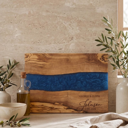 30 Pcs Wood River Epoxy Charcuterie Board Custom Resin Cutting Board Suitable for Laser Engraving China Warehouse