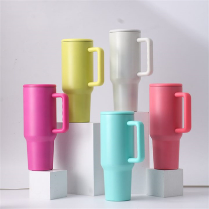 H3.0 40oz Blank Sublimation Matt Macaron Color Tumblers 25 Pack China Warehouse