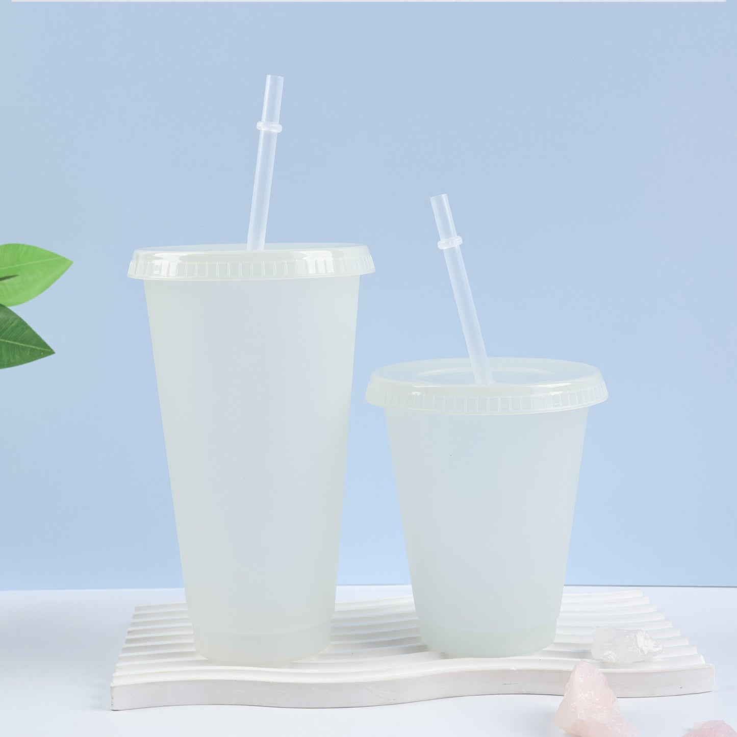 16oz 24oz Glow In The Dark Clear Plastic Cups for Uv Dtf Wraps and Vinyl for Halloween 100 Pack China Warehouse