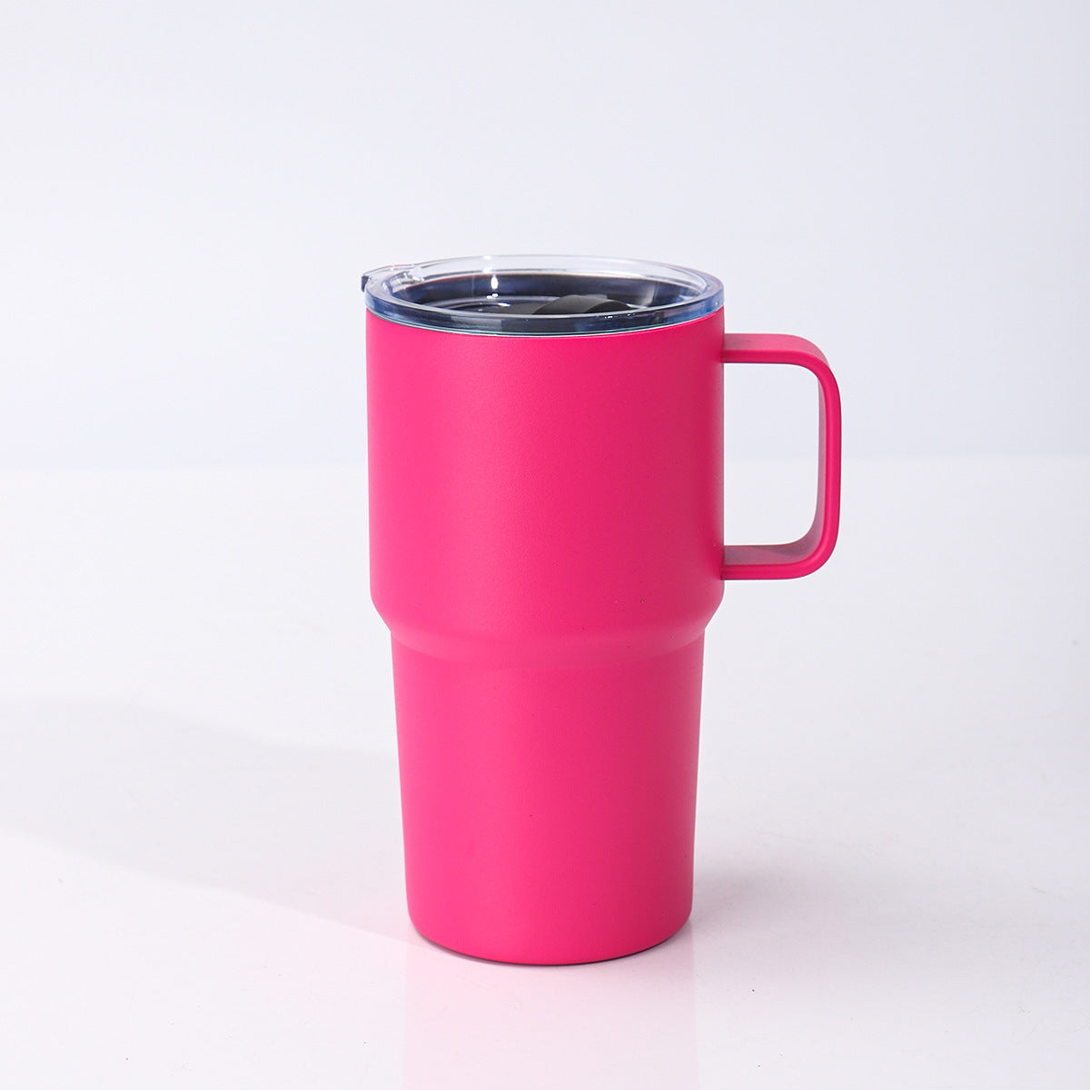 20oz Powder Coated Car Tumblers with Handle and Black Magnetic Lids Suitable for Laser Engraving 25pcs China Warehouse