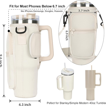 Water Bottle Pouch for Stanley Quencher Series Tumblers Cup Backpack with Multiple Pockets for Phone, Cards, Keys (Bag Only) 20Pack China Warehouse
