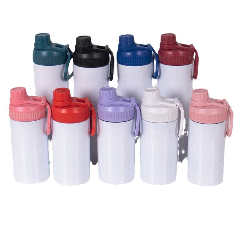 Kids 12oz Sublimation Water Bottles with Colorful Lids Children Portable Handle Tumblers 25 Pack China Warehouse