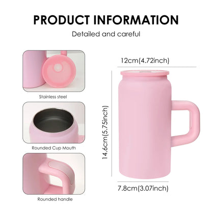 Kids 16oz Macaron Color Blank Sublimation Stainless Steel Can With Handle 25 Pack China Warehouse