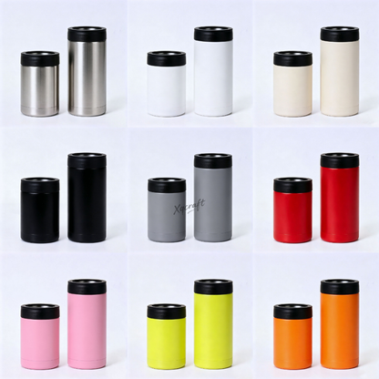 12oz 16oz Laser Engraved 4-1 Can Coolers Double Wall Stainless Steel Skinny Tumblers 25Pack China Warehouse