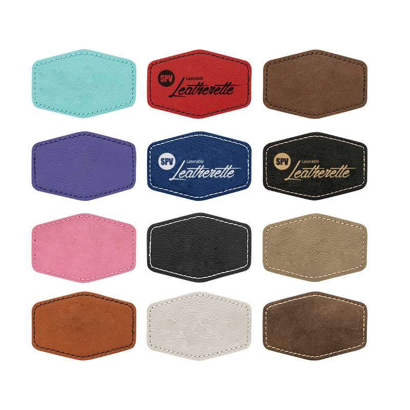 Laser Engraved Leather Patch Hat Custom Logo Leather Patches 200 Pack China Warehouse  by air ship
