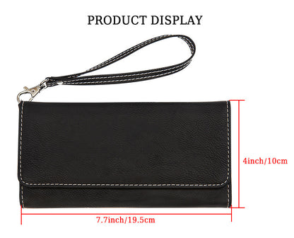 Custom Laserable Leatherette Men Women Wallets Suitable for Laser Engraving 50 Pack China Warehouse