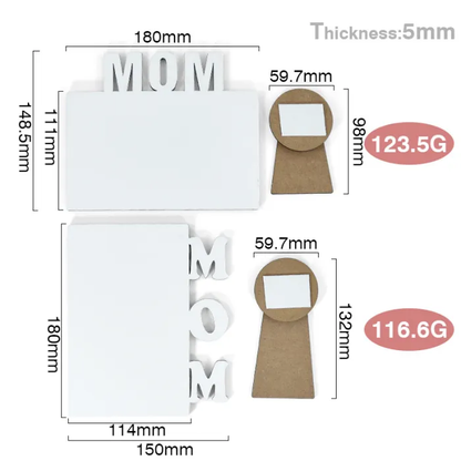 Mother's Day Best Gifts MOM MDF Blank Sublimation Photo Frames 180*150mm 60Pack USA Warehouse