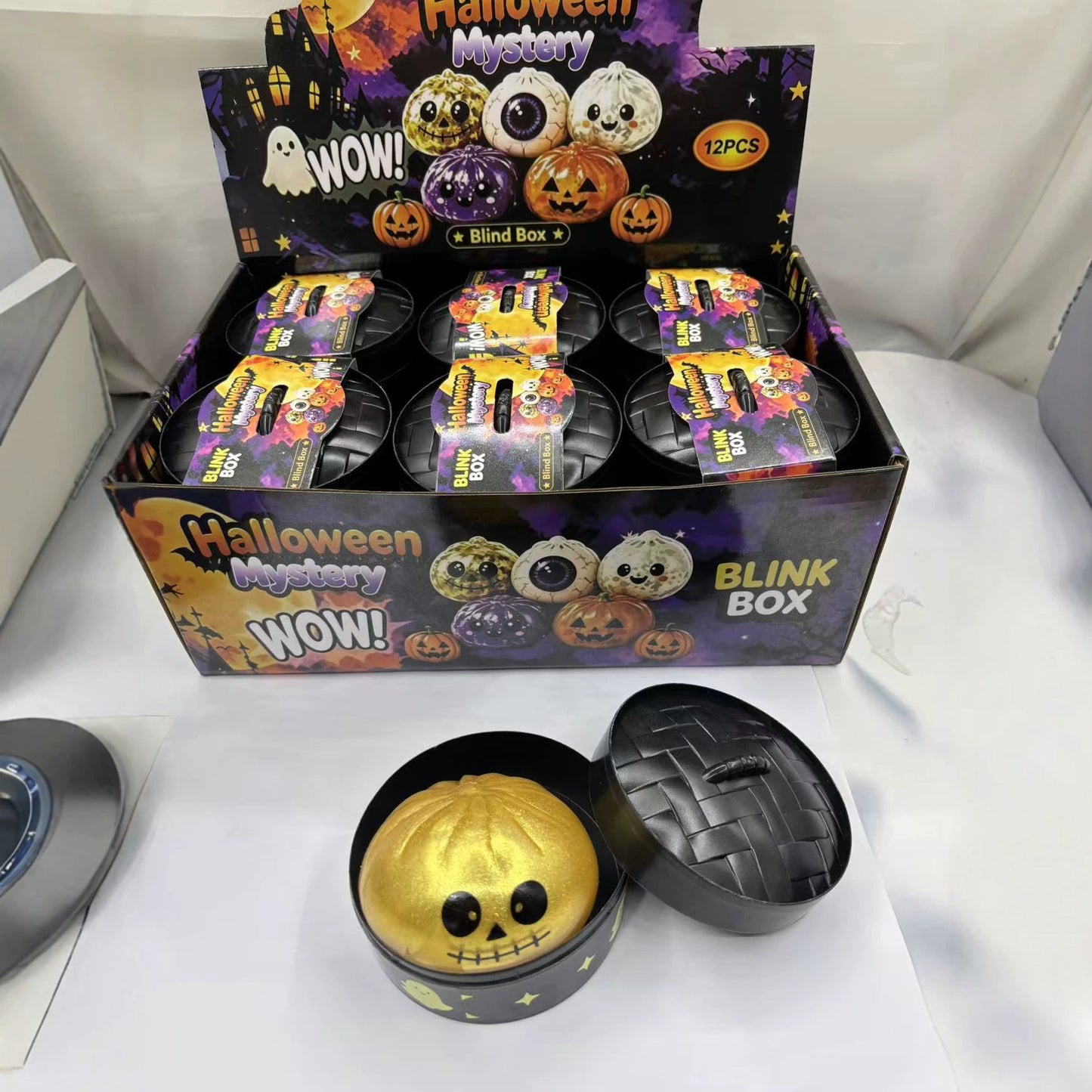 72 Pack Maltose Slow Rising Halloween Pumpkin Squeezee Toy Squishy Stress Relief Fidget Toys China Warehouse