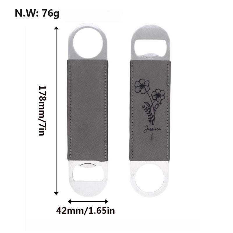Leatherette Bottle Opener Blank Engravable Bottle Opener Metal Leather Monogram Bottle Opener Groomsmen Gifts 50pack