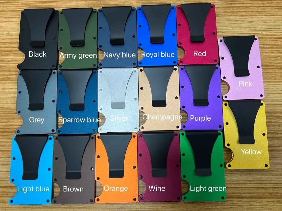 Minimalist Wallet for Men Slim Aluminum  RFID Metal Pocket Wallet with Money Clip Card Holder