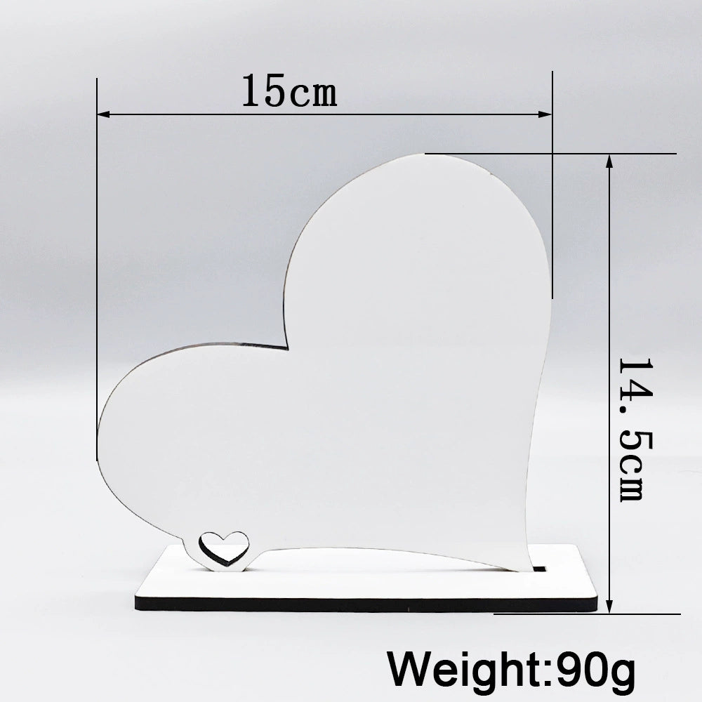 20Pack Mother's Day Gifts Blank Sublimation Heart MDF Frames China Warehouse Ship By Air