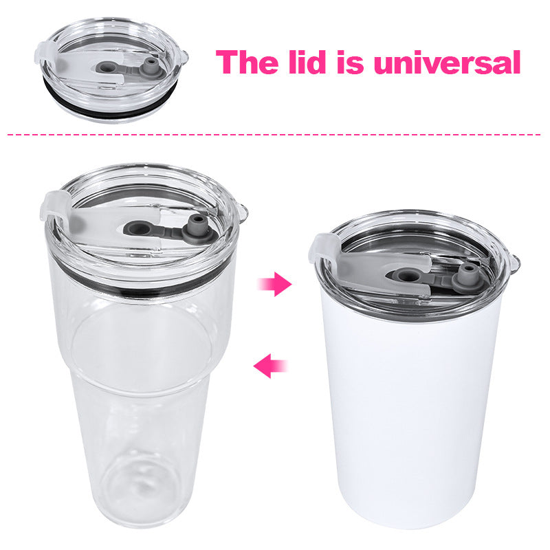 20Pack China Warehouse 2 in one Split Cups 25oz Glass Cups for UV DTF Wrpas 15oz Stainless Steel Tumblers for Laser Engraving