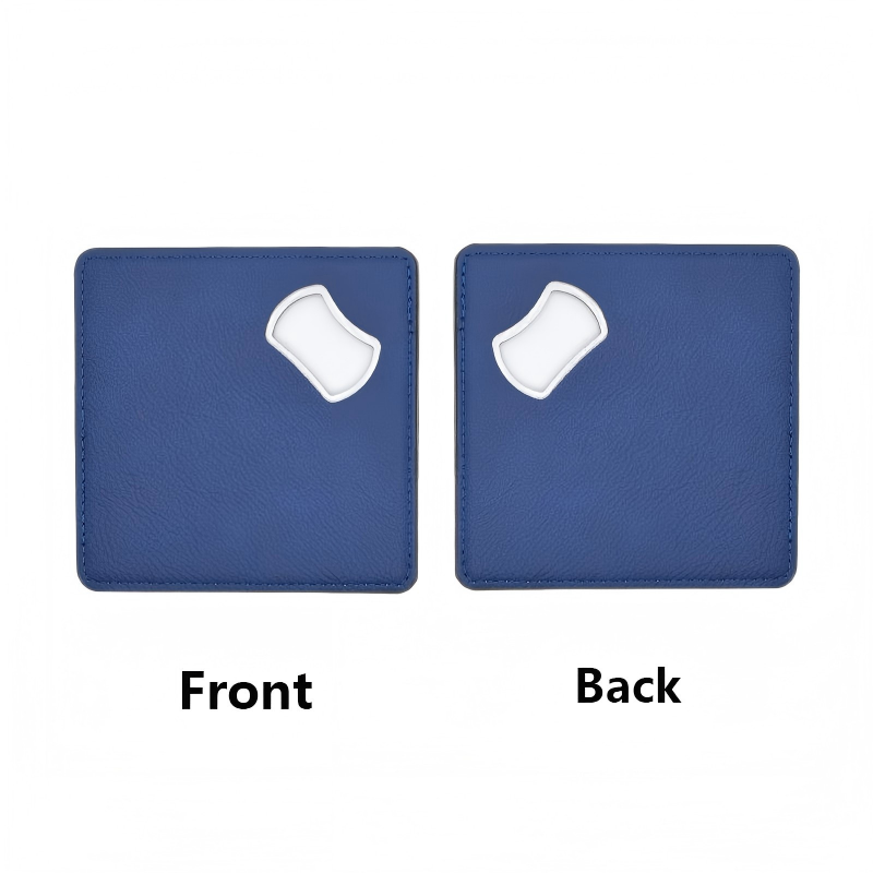 Leatherette Coaster Bottler Opener Engravable Engraved Square Leather Coaster Bottle Opener 50Pack