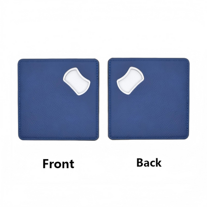 Leatherette Coaster Bottler Opener Engravable Engraved Square Leather Coaster Bottle Opener 50Pack