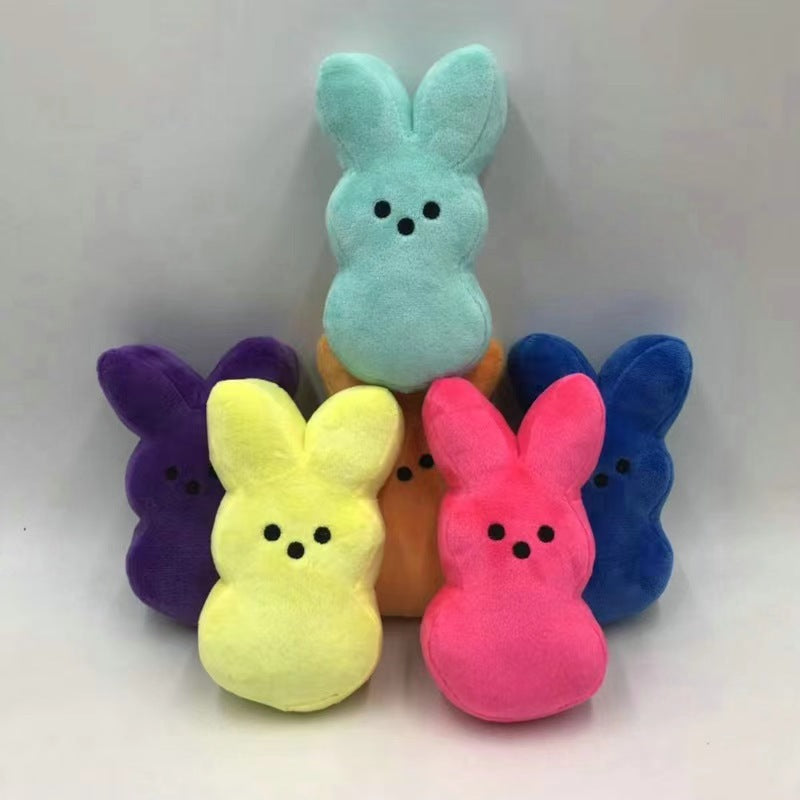 100 Pack Easter Bunny Stuffed Animal Cute Carrot Peep Bunny Doll Easter Basket Stuffers Rabbits Animal Easter Bunny Plush Doll Toy Desktop Sofa Decor