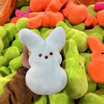 100 Pack Easter Bunny Stuffed Animal Cute Carrot Peep Bunny Doll Easter Basket Stuffers Rabbits Animal Easter Bunny Plush Doll Toy Desktop Sofa Decor