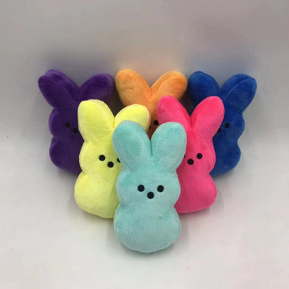 100 Pack Easter Bunny Stuffed Animal Cute Carrot Peep Bunny Doll Easter Basket Stuffers Rabbits Animal Easter Bunny Plush Doll Toy Desktop Sofa Decor